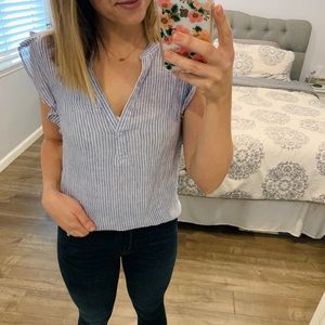 Old Navy size XS blue & white striped blouse